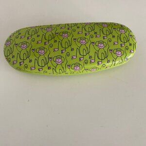 Hard Shell Glasses Case, Made in Italy, Monkey Design
